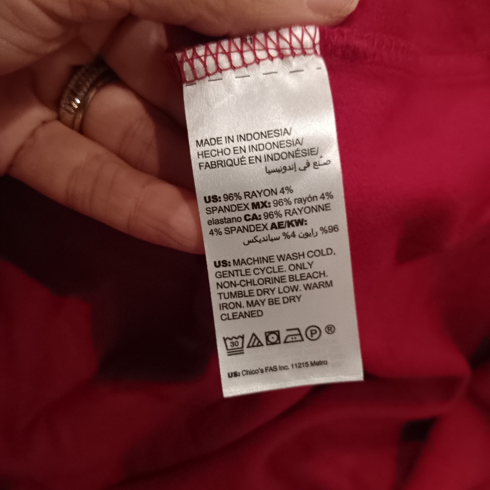 CHICOS Red Cowlneck Sweater - Picture 5 of 8